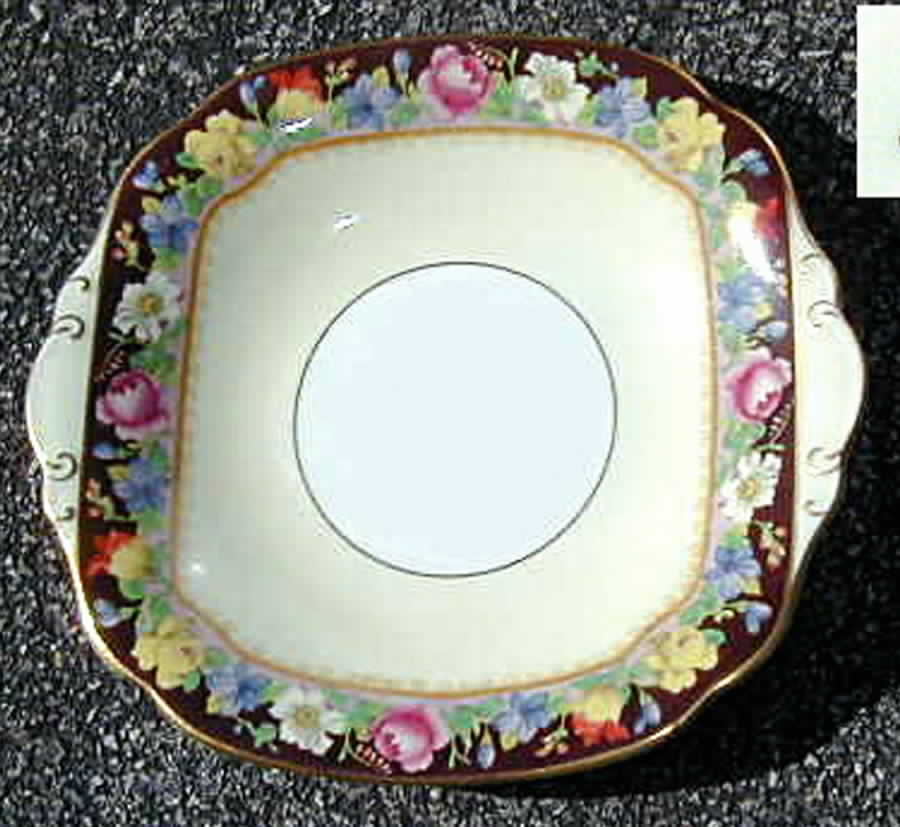 V3479 Square Handled Cake Plate by Royal Cauldon-1