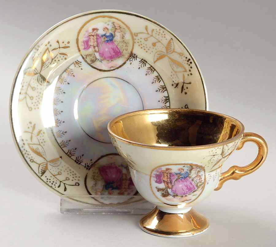 2293 Footed Demitasse Cup & Saucer Set by Royal Crown (Japan)-1