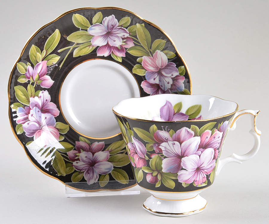 Bouquet Series Footed Cup & Saucer Set by Royal Albert-1