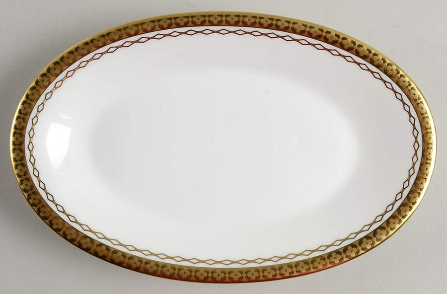 Tiepolo Relish/Gravy Underplate by Royal Crown Derby-1
