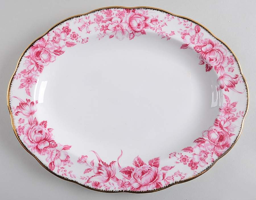Paradise Red 13" Oval Serving Platter by Royal Albert-1