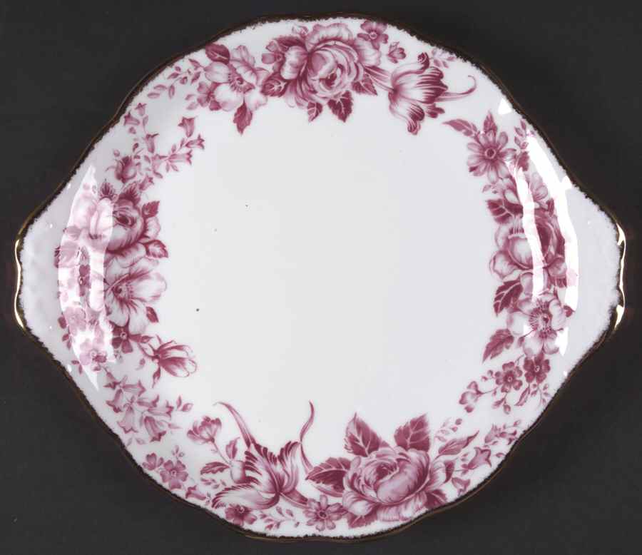 Paradise Red Handled Cake Plate by Royal Albert-1