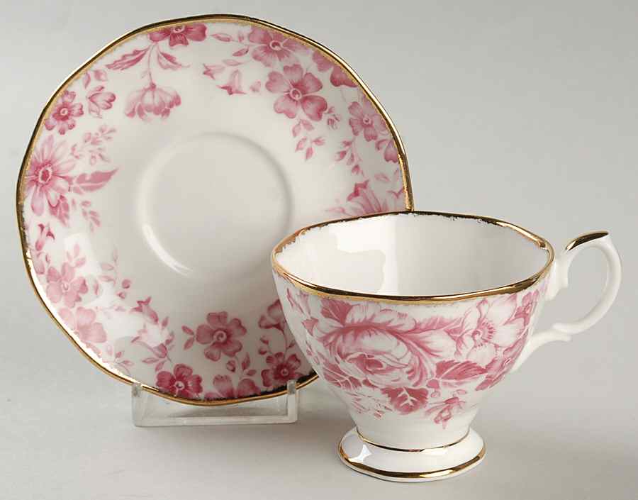 Paradise Red Footed Demitasse Cup & Saucer Set by Royal Albert-1