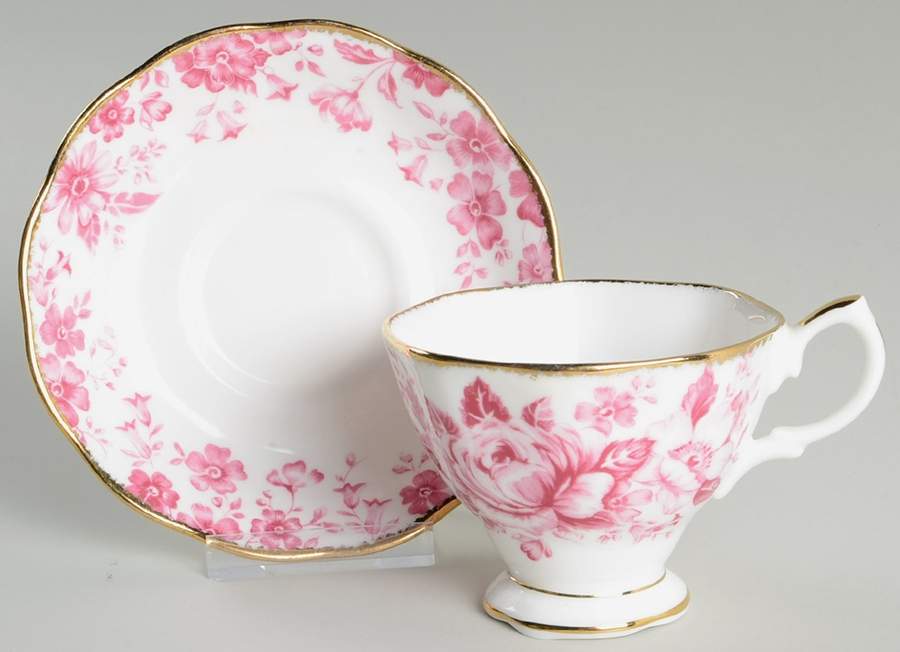 Paradise Red Footed Cup & Saucer Set by Royal Albert-1