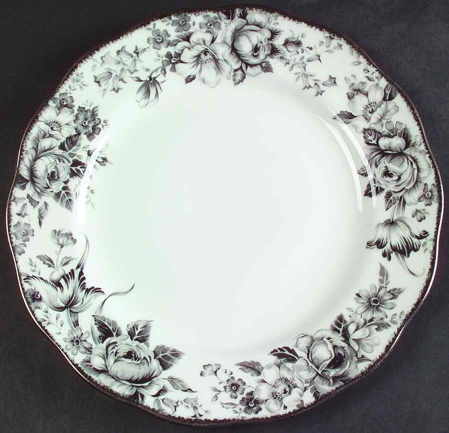 Paradise Black Dinner Plate by Royal Albert-1
