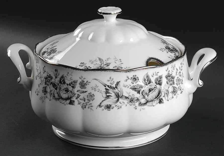 Paradise Black Tureen &  Lid by Royal Albert-1