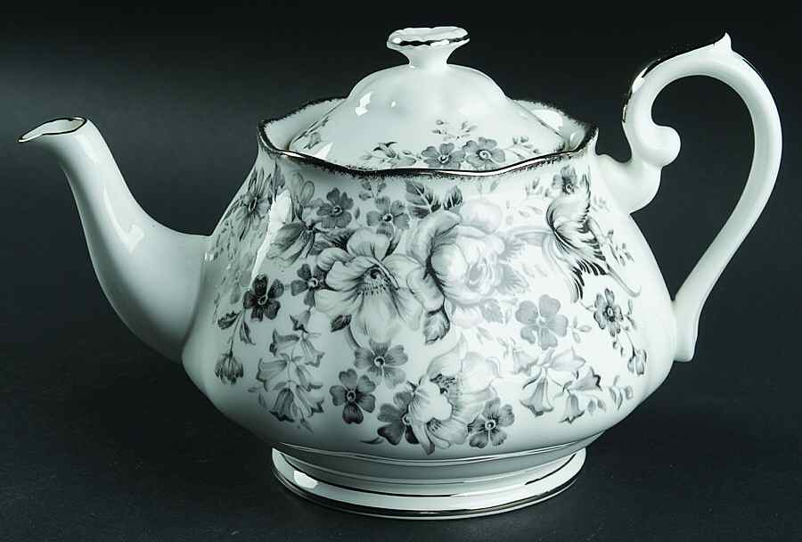 Paradise Black Teapot & Lid by Royal Albert-1