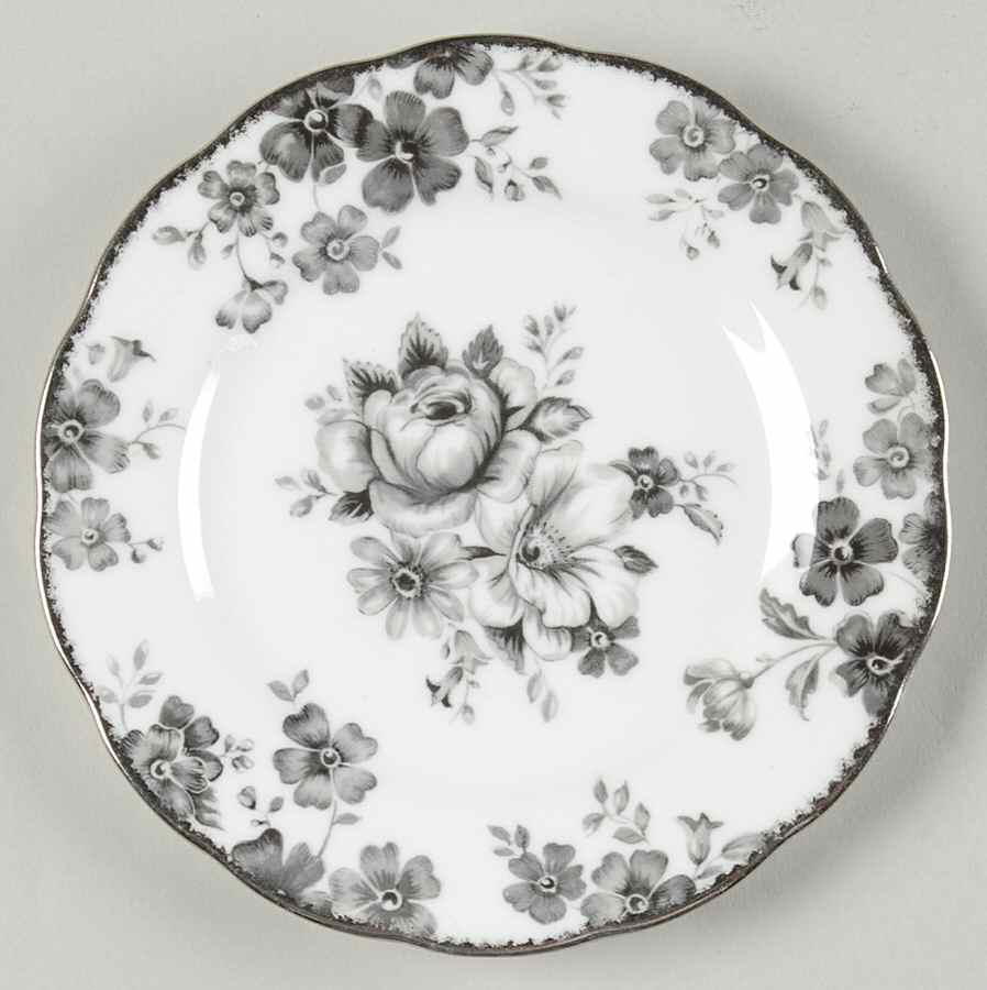 Paradise Black Bread & Butter Plate by Royal Albert-1