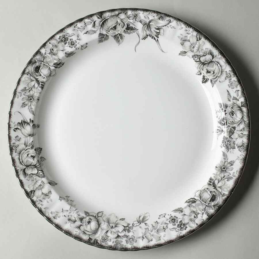 Paradise Black 13" Chop Plate (Round Platter) by Royal Albert-1