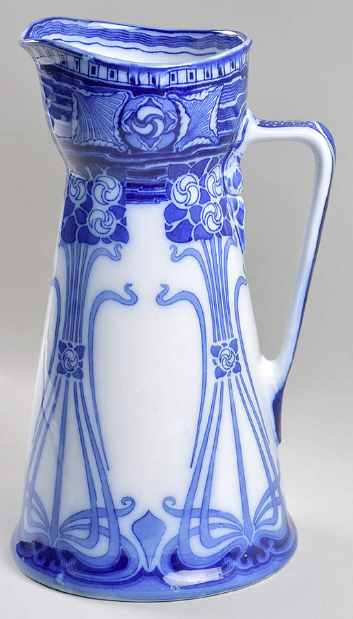 Aubrey Flow Blue Large Pitcher by Royal Doulton-1