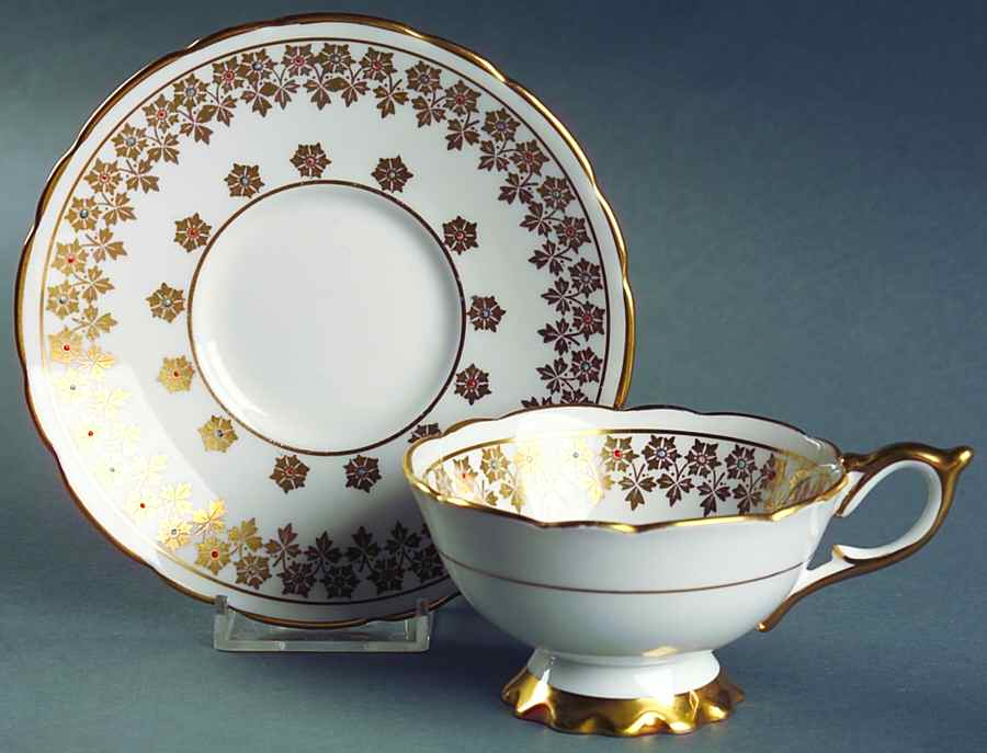 RST77 Footed Cup & Saucer Set by Royal Stafford-1