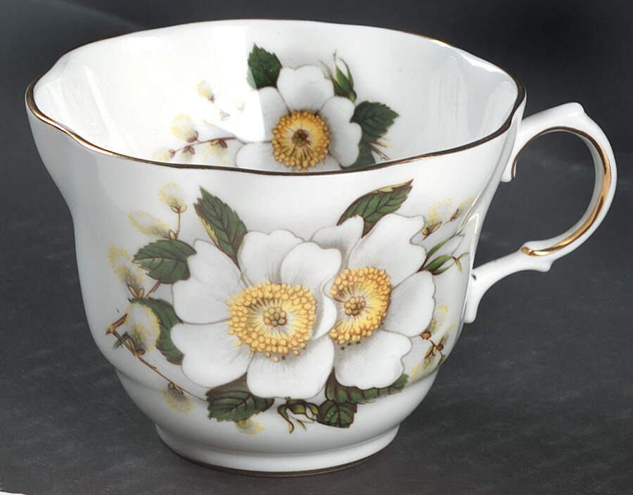 Centenary Year (Flowers, Shape 2) Flat Cup by Rosina-Queens-1