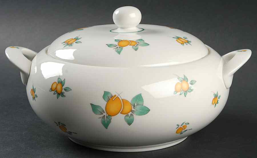 Apricots Round Covered Vegetable by Royal Doulton-1