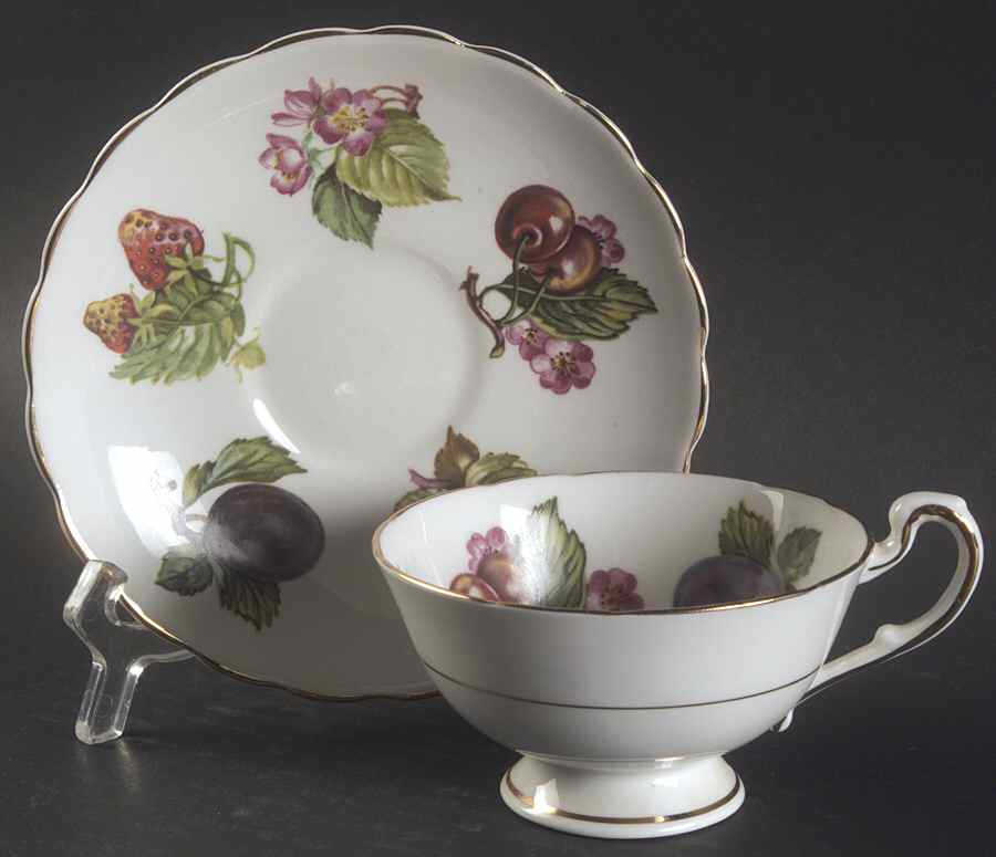 RCR3 Footed Cup & Saucer Set by Royal Crownford-1