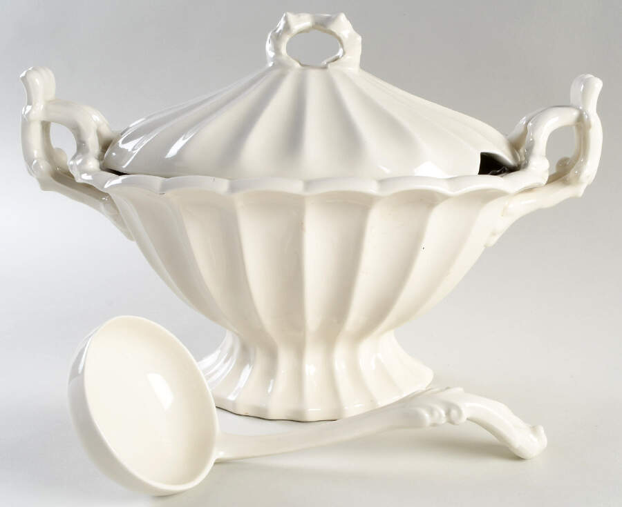 Victorian Tureen & Lid w/Ladle by Red Cliff-1