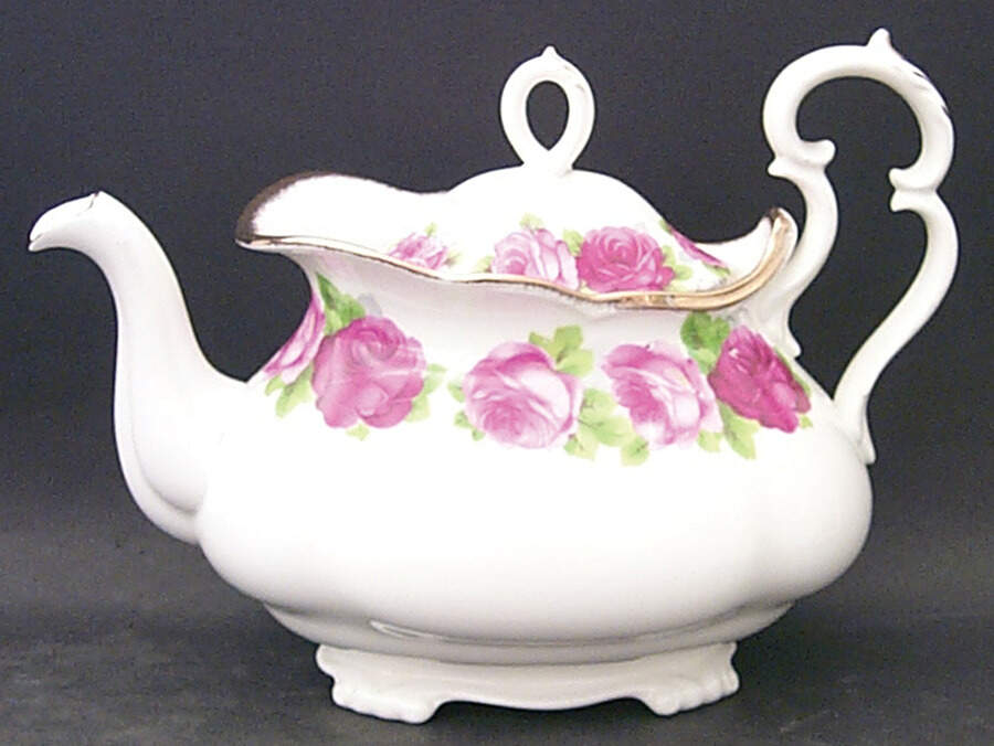 Old English Rose (Victoria) Teapot & Lid by Royal Albert-1