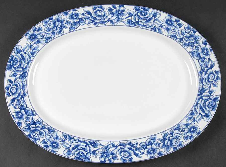 Winterose 14" Oval Serving Platter by Reed & Barton-1