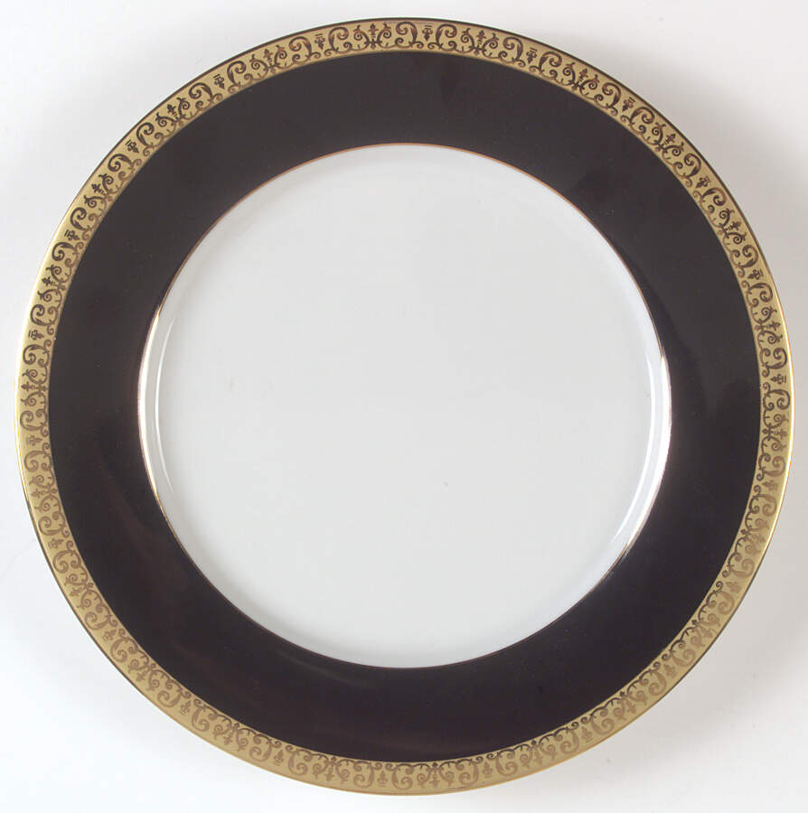 Gold Buffet Black Dinner Plate by Royal Gallery-1