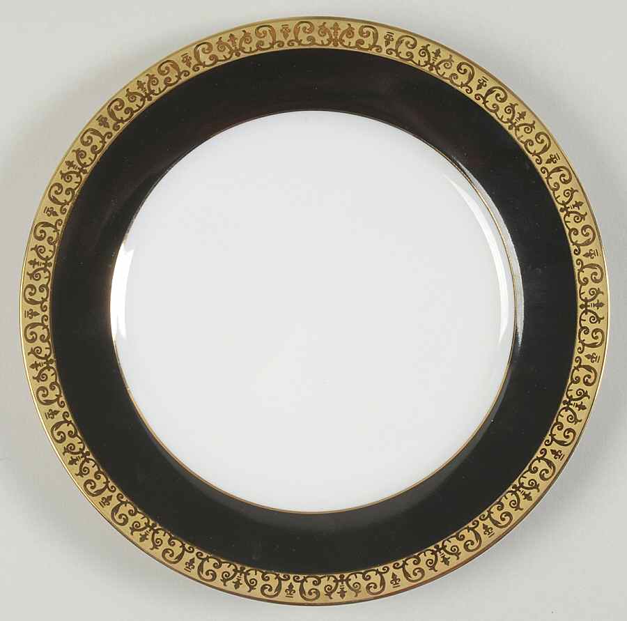 Gold Buffet Black Salad Plate by Royal Gallery-1
