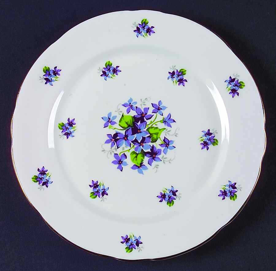 Sweet Violets (Not Embossed Gold) Salad Plate by Royal Stafford-1