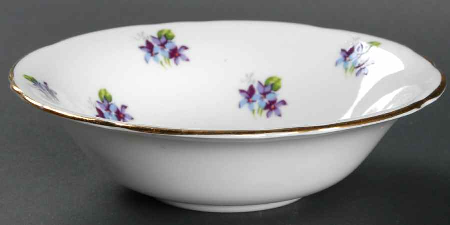 Sweet Violets (Not Embossed Gold) Fruit/Dessert (Sauce) Bowl by Royal Stafford-1