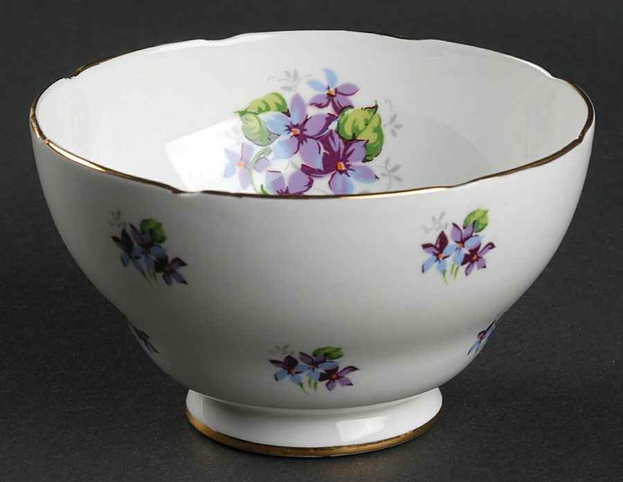 Sweet Violets (Not Embossed Gold) Open Sugar Bowl by Royal Stafford-1