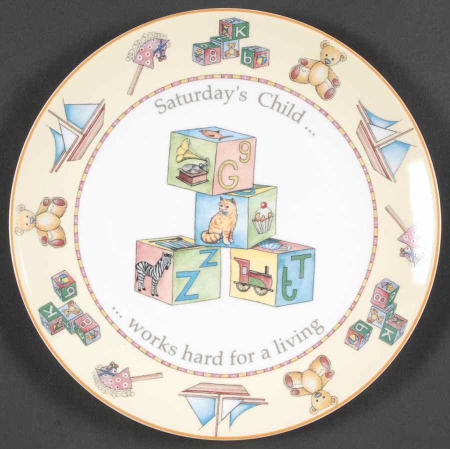 Days of The Week Salad Plate by Royal Worcester-1