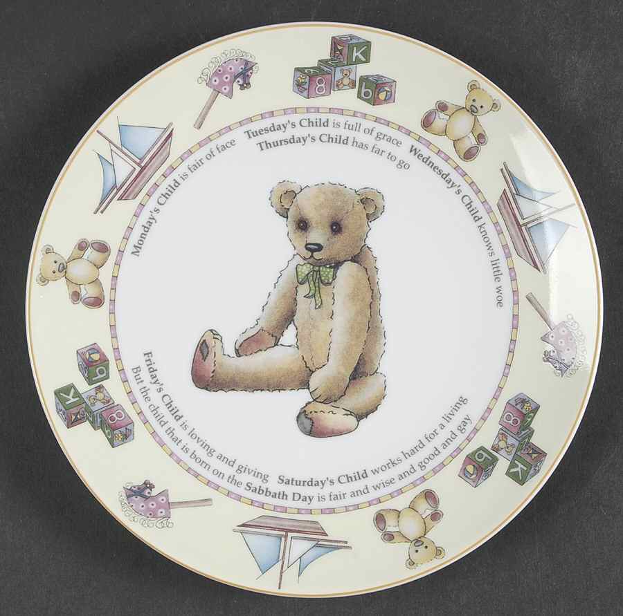 Days of The Week Child's Plate by Royal Worcester-1