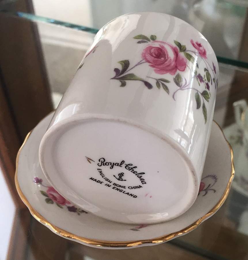 4330a Flat Demitasse Cup & Saucer Set by Royal Chelsea-1