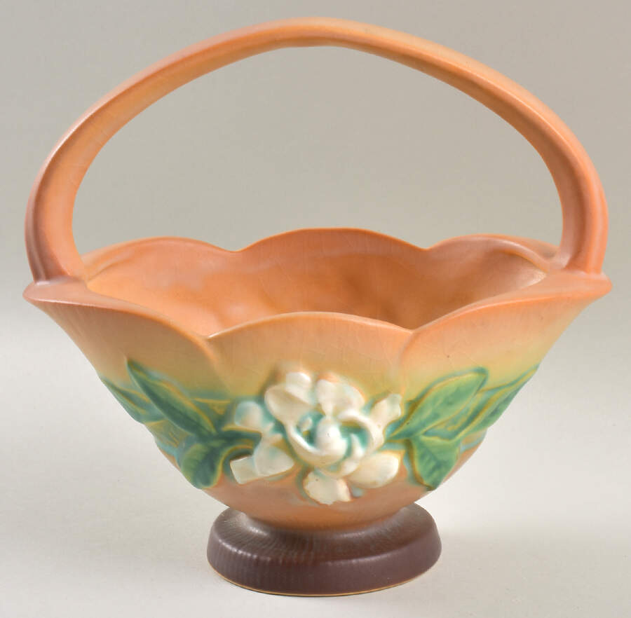 Gardenia Brown Basket by Roseville-1