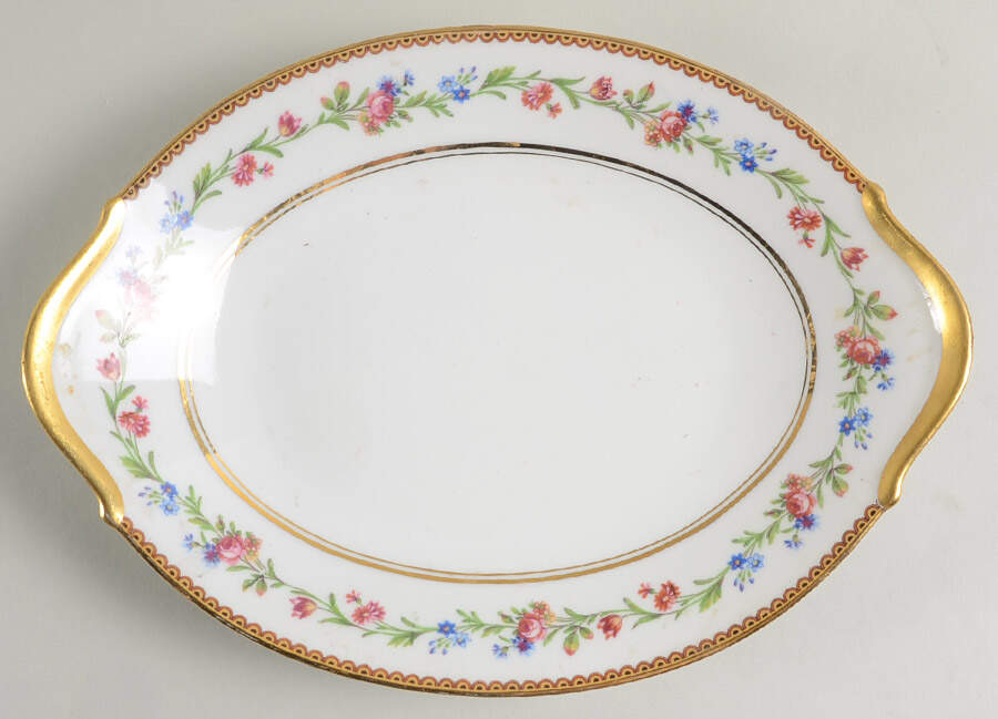 Country Flowers 12" Oval Serving Platter by Raynaud-1