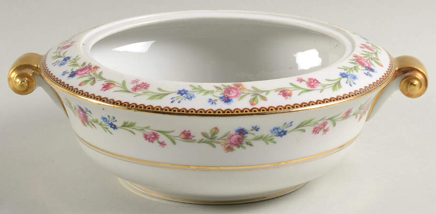 Country Flowers Round Vegetable No Lid by Raynaud-1