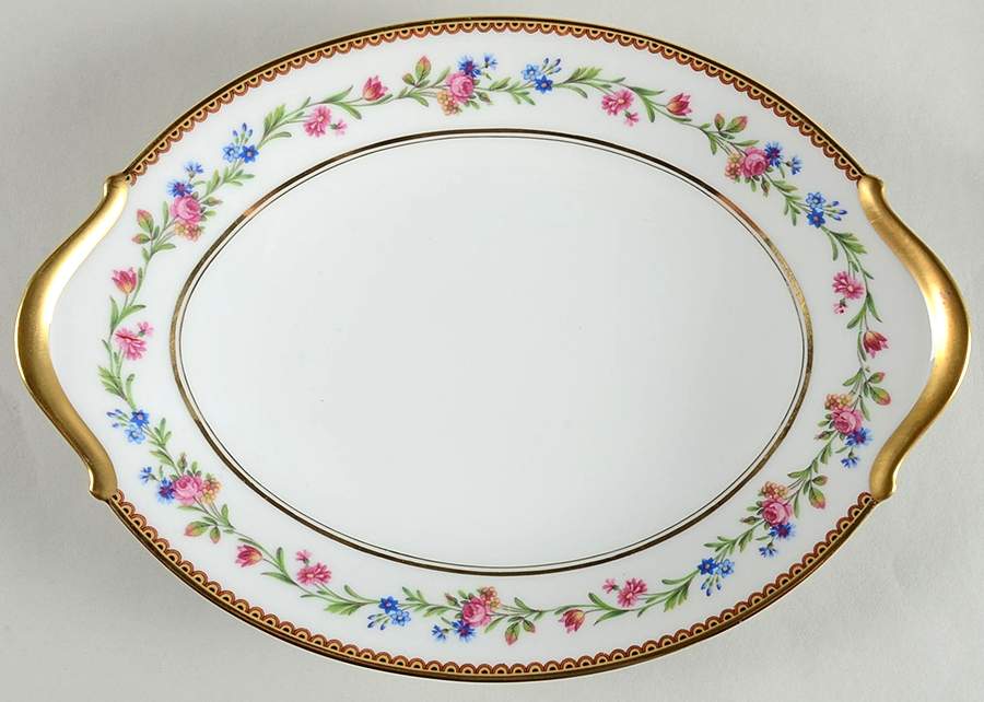 Country Flowers 11" Oval Serving Platter by Raynaud-1