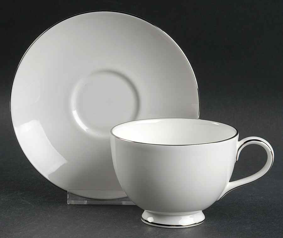 Langdale Platinum Footed Cup & Saucer Set by Royal Doulton-1