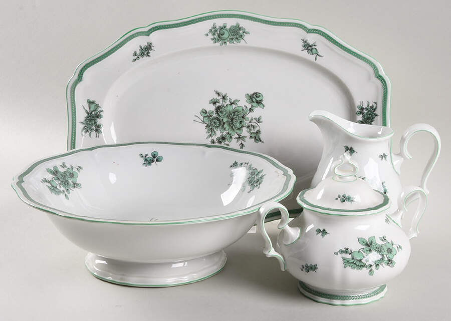 Green Bloom (Green Trim) 5 Piece Hostess Set by Rosenthal - Continental-1