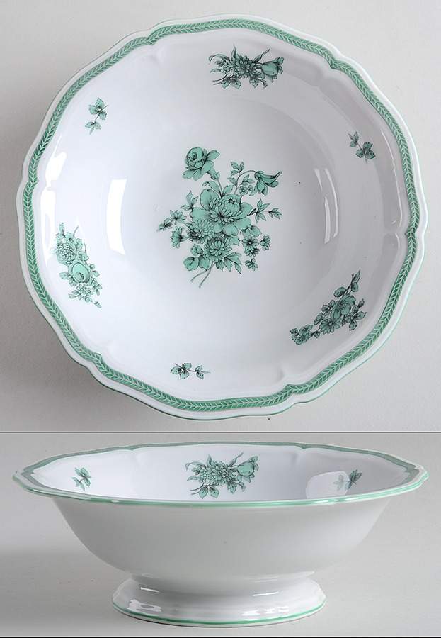 Green Bloom (Green Trim) 8" Round Vegetable Bowl by Rosenthal - Continental-1