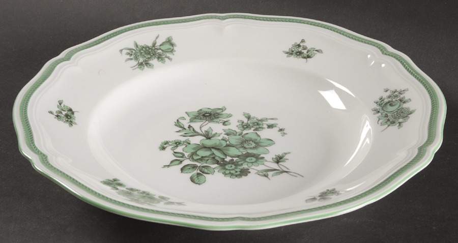 Green Bloom (Green Trim) Large Rim Soup Bowl by Rosenthal - Continental-1