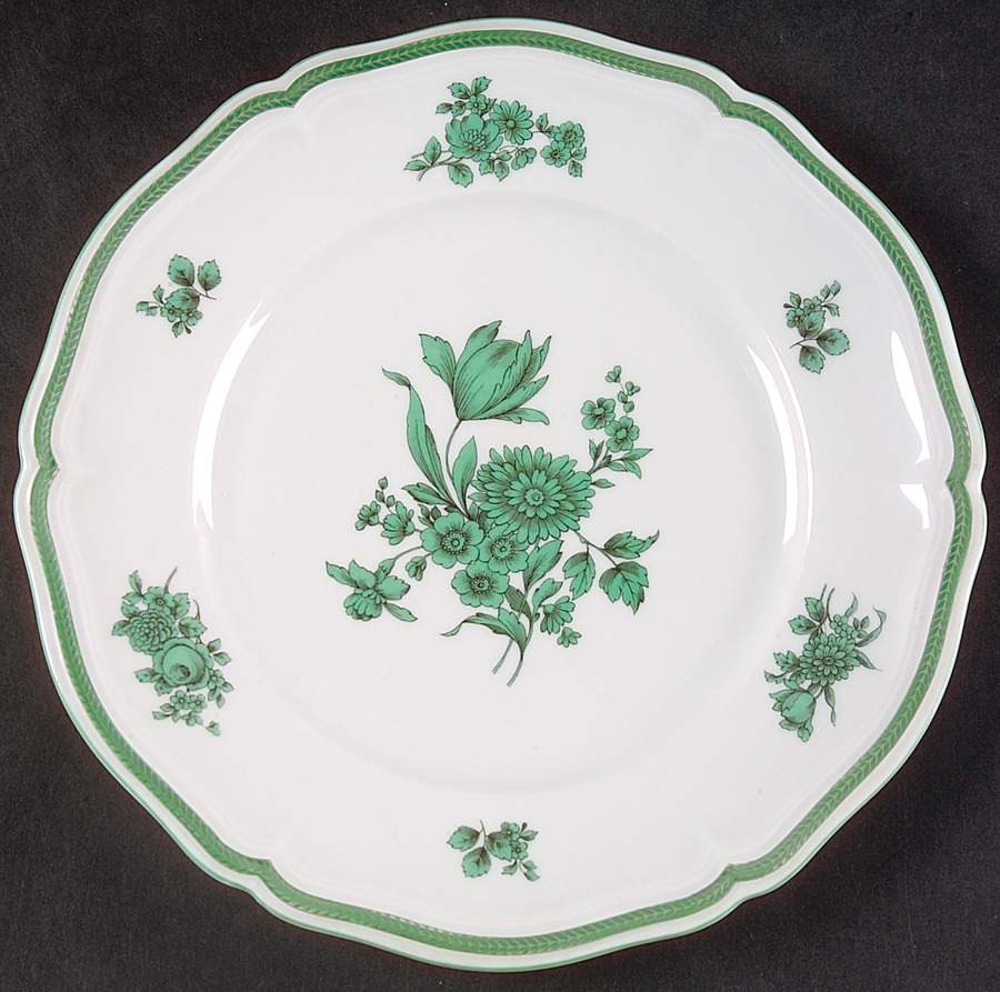 Green Bloom (Green Trim) Dinner Plate by Rosenthal - Continental-1