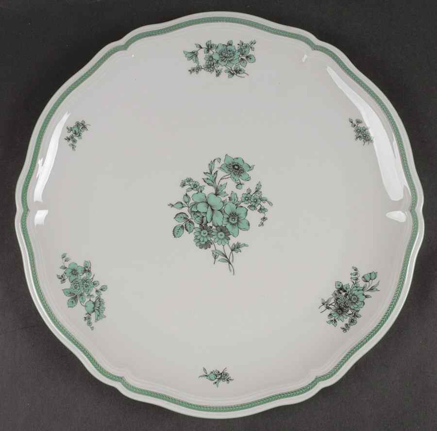 Green Bloom (Green Trim) 13" Chop Plate (Round Platter) by Rosenthal - Continental-1