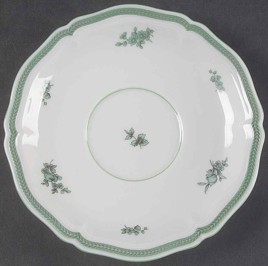 Green Bloom (Green Trim) Saucer for Cream Soup Bowl by Rosenthal - Continental-1