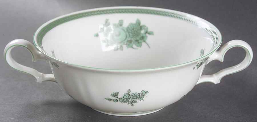 Green Bloom (Green Trim) Flat Cream Soup Bowl by Rosenthal - Continental-1