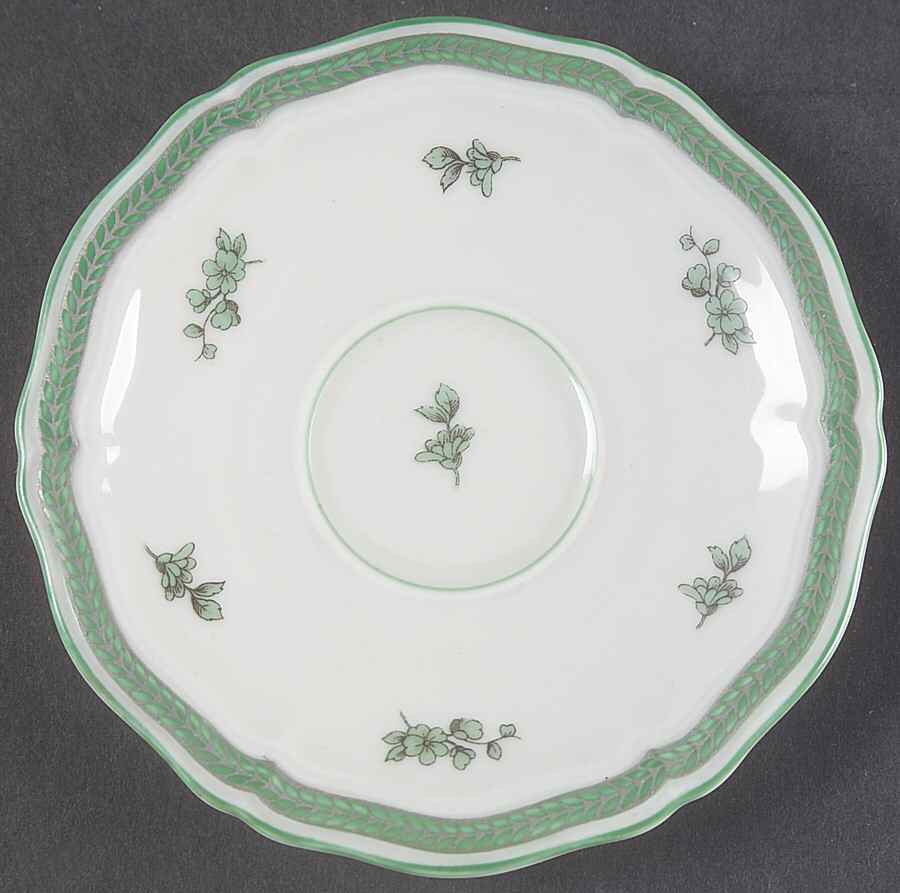 Green Bloom (Green Trim) Saucer for Footed Demitasse Cup by Rosenthal - Continental-1