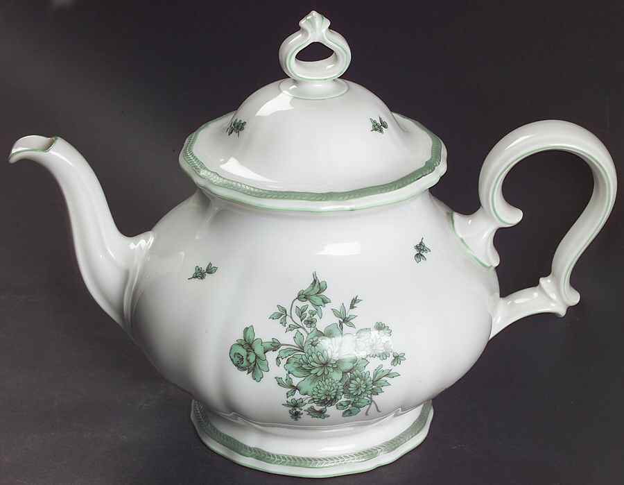 Green Bloom (Green Trim) Teapot & Lid by Rosenthal - Continental-1