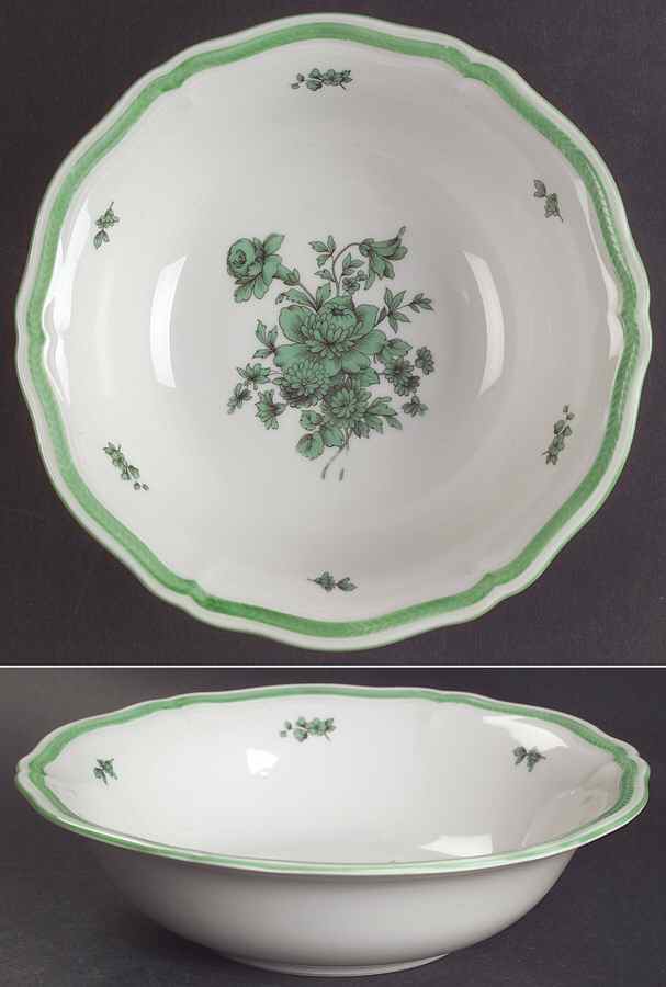 Green Bloom (Green Trim) Coupe Cereal Bowl by Rosenthal - Continental-1