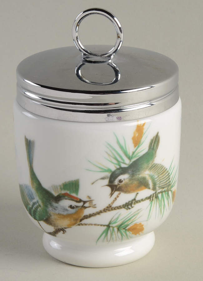 Birds King Size Egg Coddler & Lid by Royal Worcester-1
