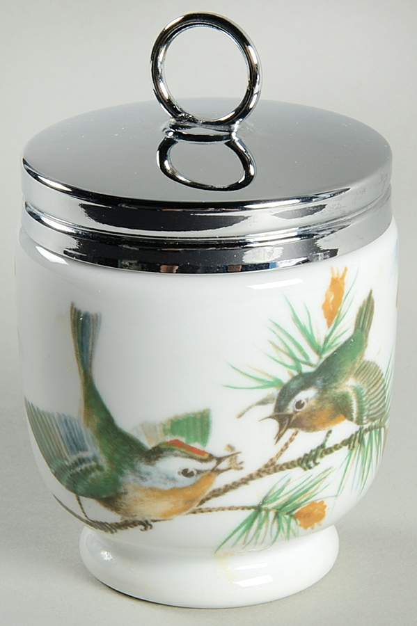 Birds King Size Egg Coddler & Lid by Royal Worcester-1