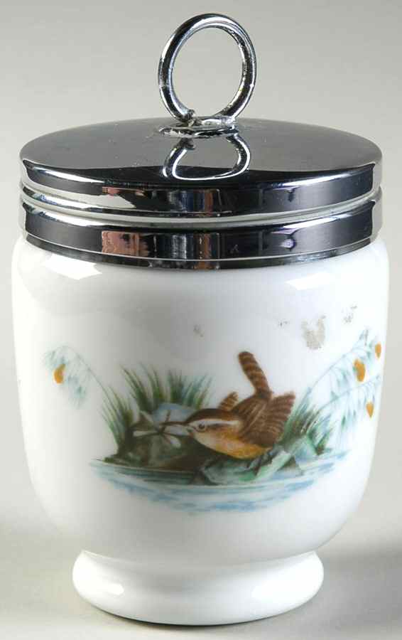 Birds King Size Egg Coddler & Lid by Royal Worcester-1