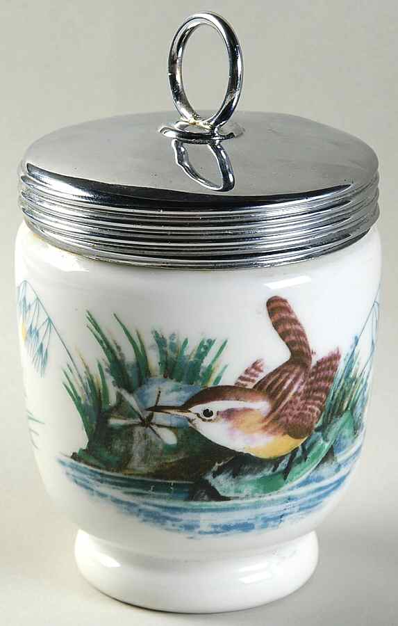 Birds King Size Egg Coddler & Lid by Royal Worcester-1