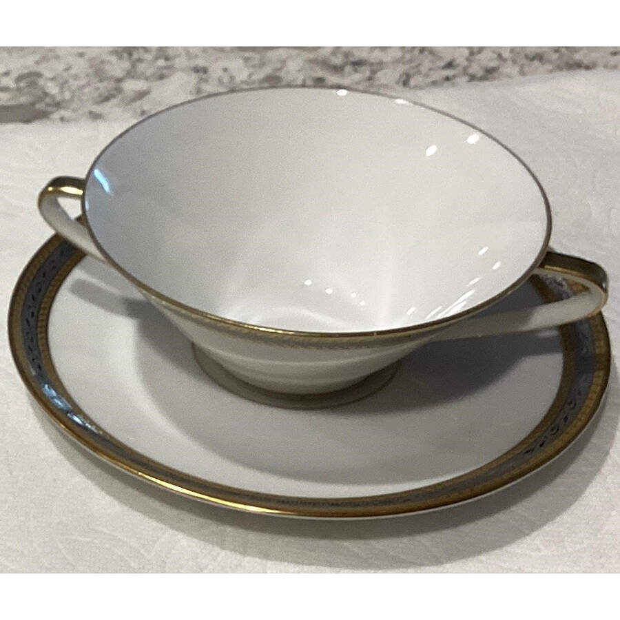 ROT202 Cream Soup Bowl & Saucer Set by Royal Tettau-1
