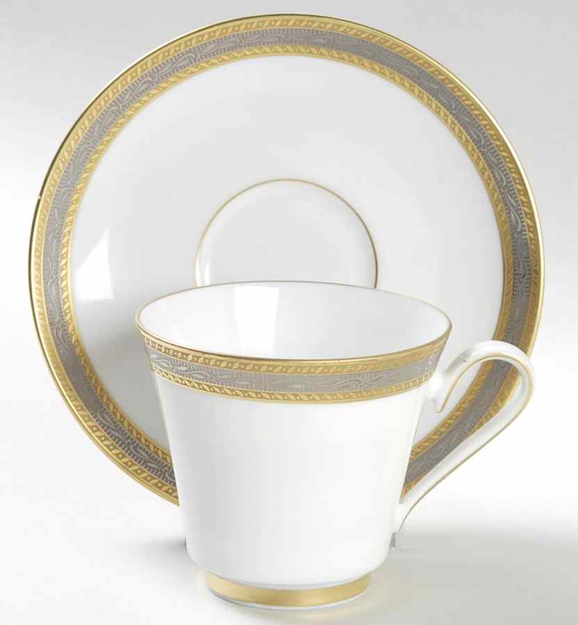 ROT202 Footed Cup & Saucer Set by Royal Tettau-1